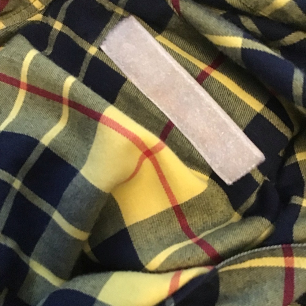Vintage 90s Yellow Plaid Flannel Shirt Colors by Brooks Soft Grunge Preppy - Picture 5 of 11